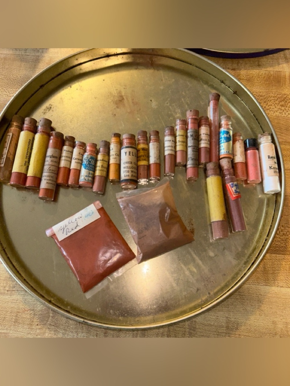 Vintage China Paint Lot – brighter rust, reddish, orangish, Overglaze Colors 🎨